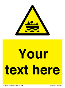 Custom warning ferries crossing vessels